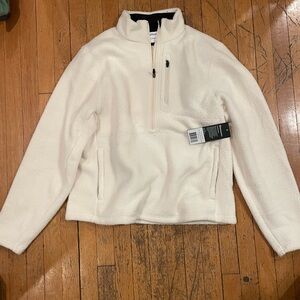 Backcountry Men’s Alder 1/4 Zip Cloud Cream Fleece Quarter NWT L